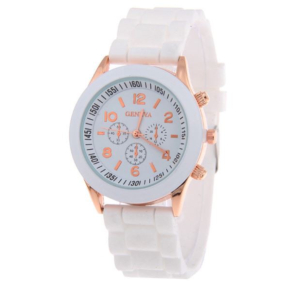✅Grosir Jam Senen -  GENEVA Jam Tangan Wanita / Pria Analog Fashion Casual Women Wrist Quartz Watch rubber