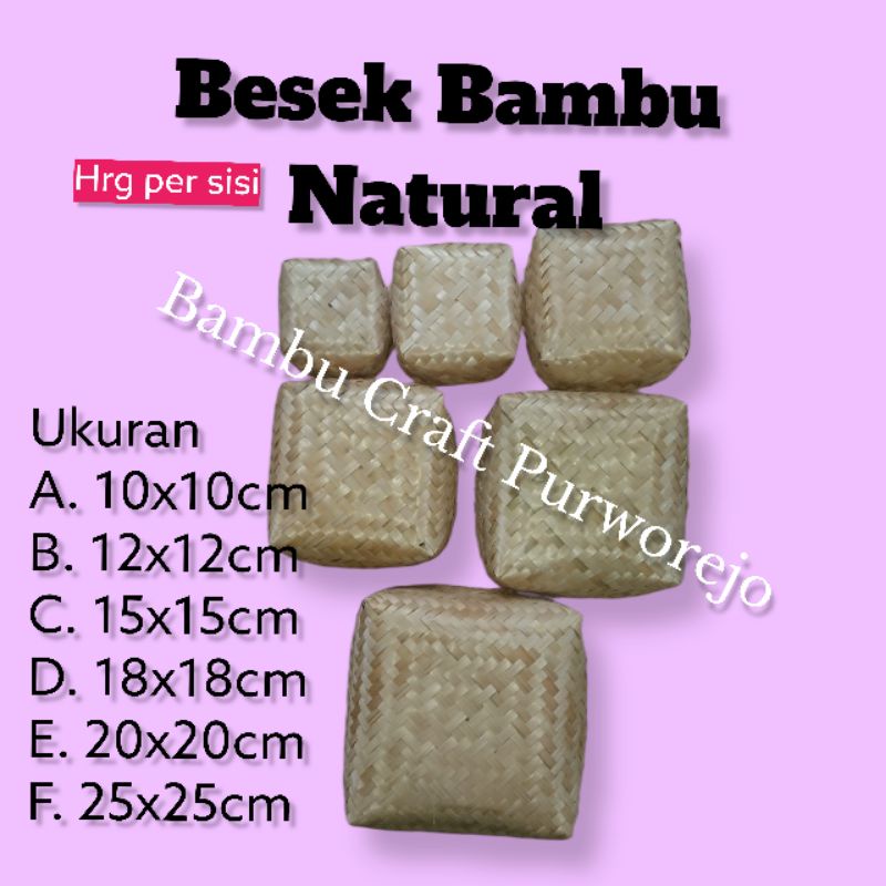 

Besek Bambu ALL Size Bisa untuk Box Hampers - Box Catering - Box Souvenir DLL