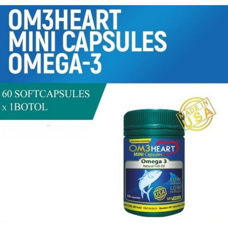 Om3Heart Omega-3 (Natural Fish Oil) isi 60 Kapsul