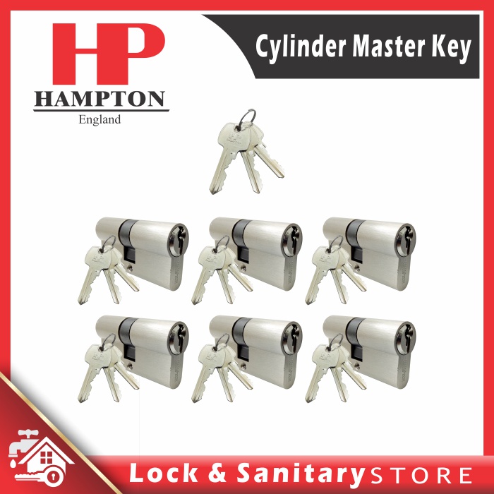 Master Key 6 Cylinder HAMPTON BR DL60mm SN Cylinder Lock Master Key Kunci Pintu Master Key 6 Silinde