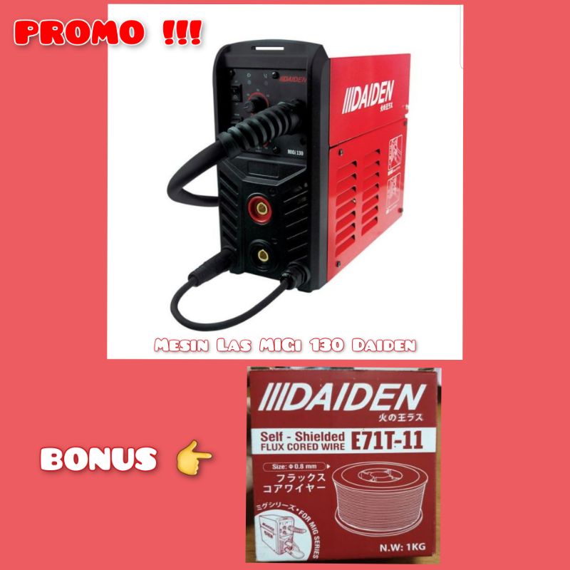 PROMO Mesin Las Migi 130 Daiden BONUS Kawat Las