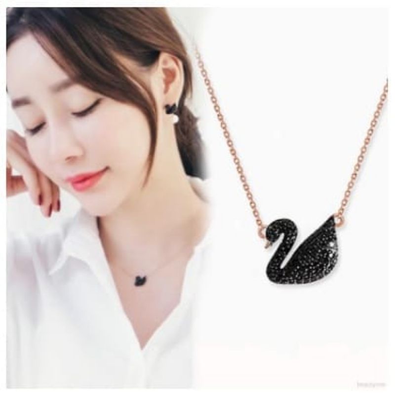 Kalung Titanium Angsa Fashion impor Antikarat Wanita Premium