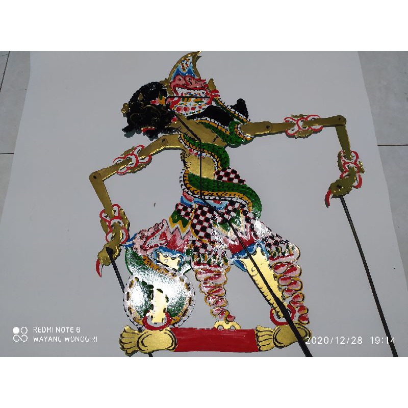 

wayang kertas duplex Bratasena,Brotoseno ulo /Bima suci ,tangan bisa di mainkan