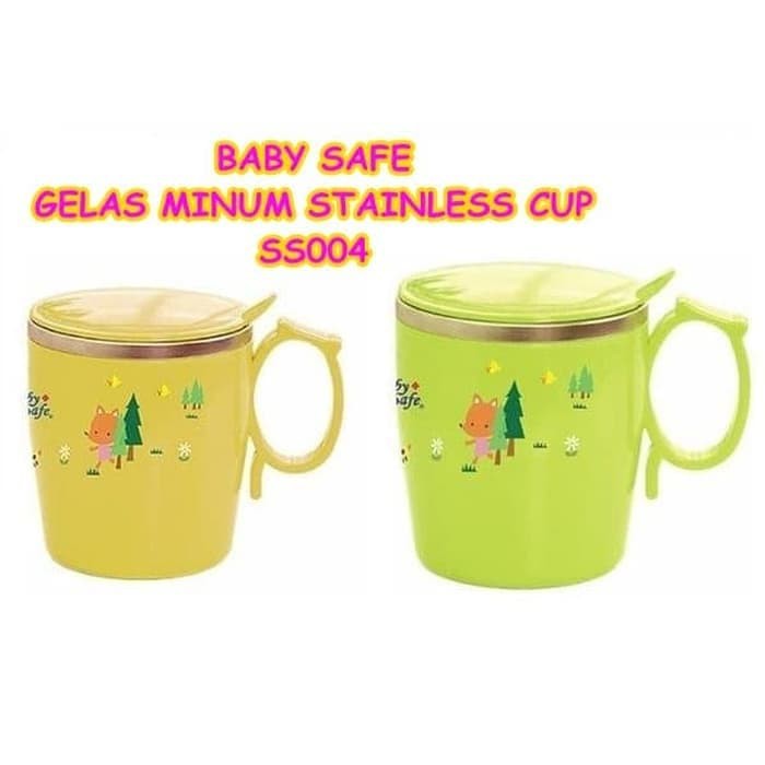 ♥BabyYank♥ BABY SAFE GELAS ANAK STAINLES BABY SAFE STAINLESS CUP SS004 - 350ML