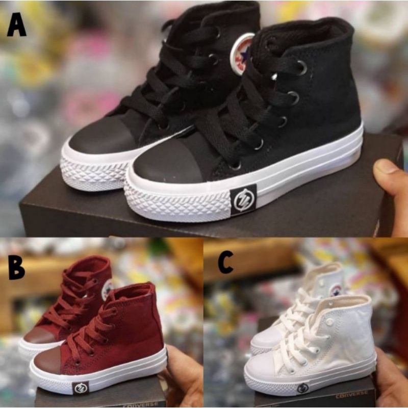 Sepatu anak model tali converse higth cowok cewek