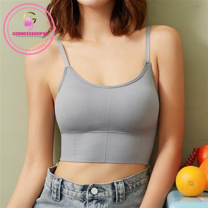 Sport Bra Seamless Rajut Pakaian Senam Wanita / Bh olahraga Tanpa Kawat