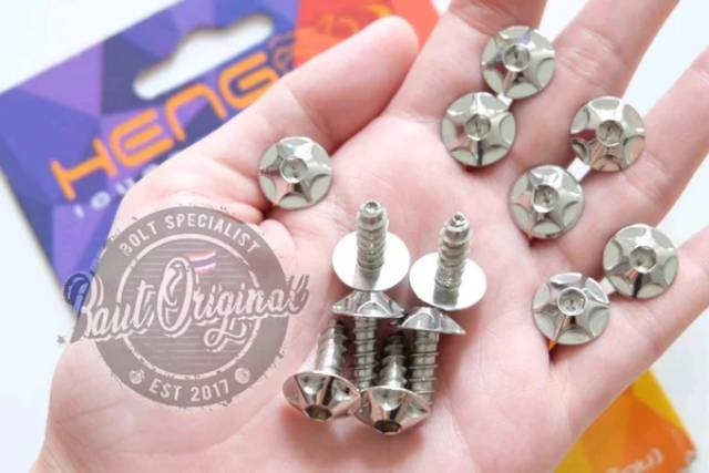 baut body yamaha probolt star h2 stainless silver heng original thailand nmax aerox xmax mio