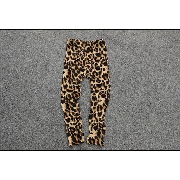 LEOPARD LEGGING CELANA PANJANG ANAK PEREMPUAN IMPOR