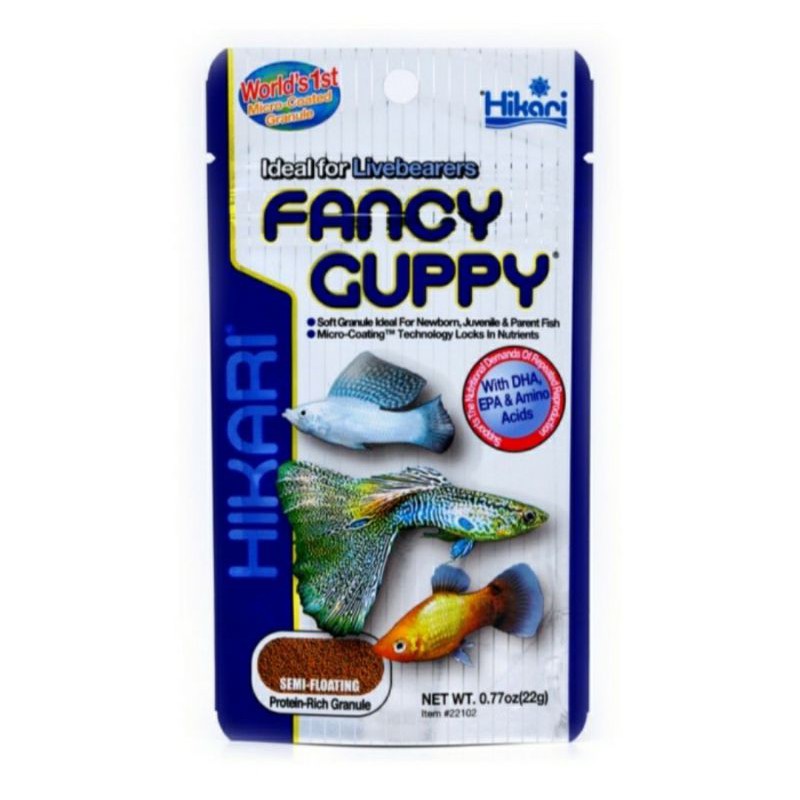 hikari fancy guppy 22gr pakan ikan hias guppy 22 gr 22gram