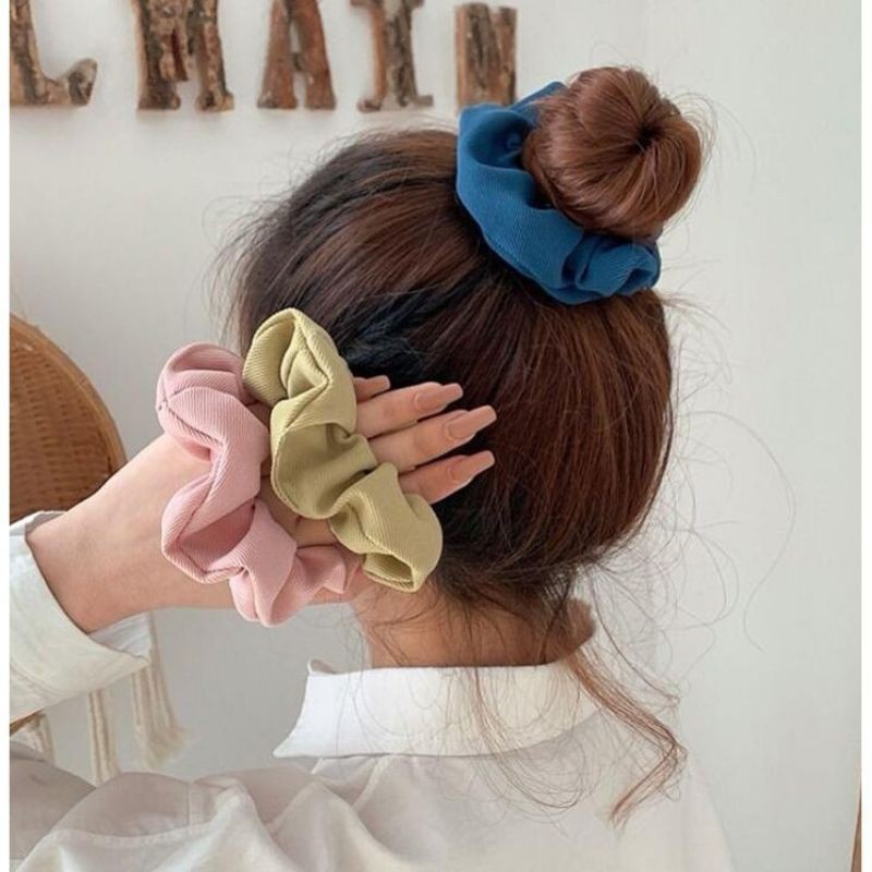 Ikat Rambut Iket Rambut Scrunchie Hijab Gelang Hairband Kunciran Lingkar Besar Karet Rambut