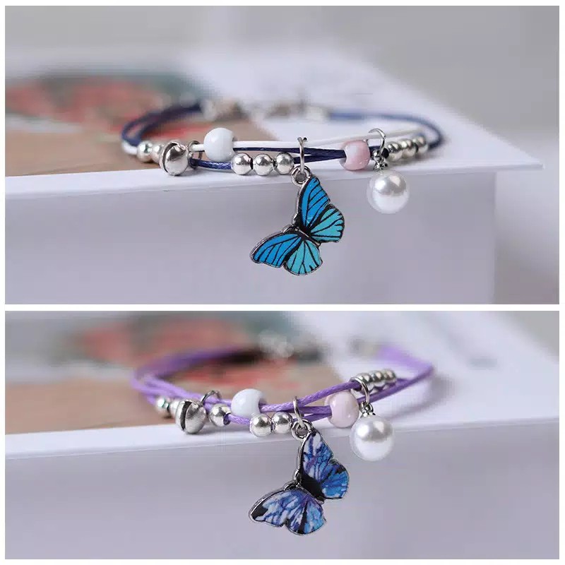 1PCS GELANG WANITA RETRO BUTTERFLY BRACELETS FASHION JEWELRY FOR WOMEN | BUTTER- FLY / PURPLE