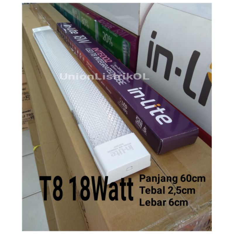 Lampu TL T8 18w Putih CDL 6500K 60cm inlite 002