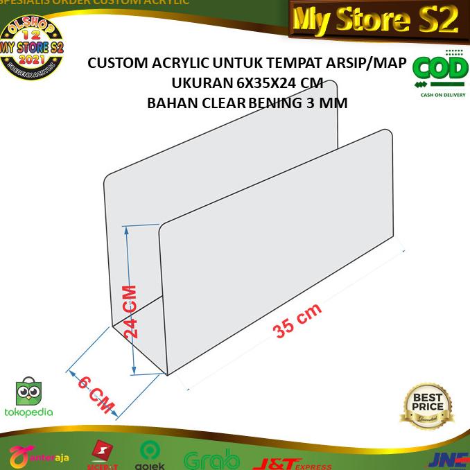 

TERBARU !!! CUSTOM ACRYLIC TEMPAT MAP DOKUMEN 6X35X24 CM READY