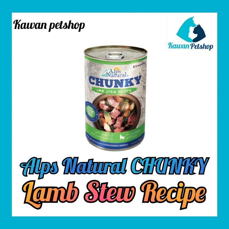 Makanan Anjing Alps natural Chunky Lamb 415 Gram- Wed Food Dog Alps natural Chunky