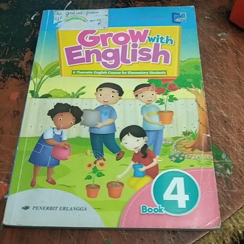 buku bahasa Inggris SD (grow with English) kelas 4 penerbit Erlangga