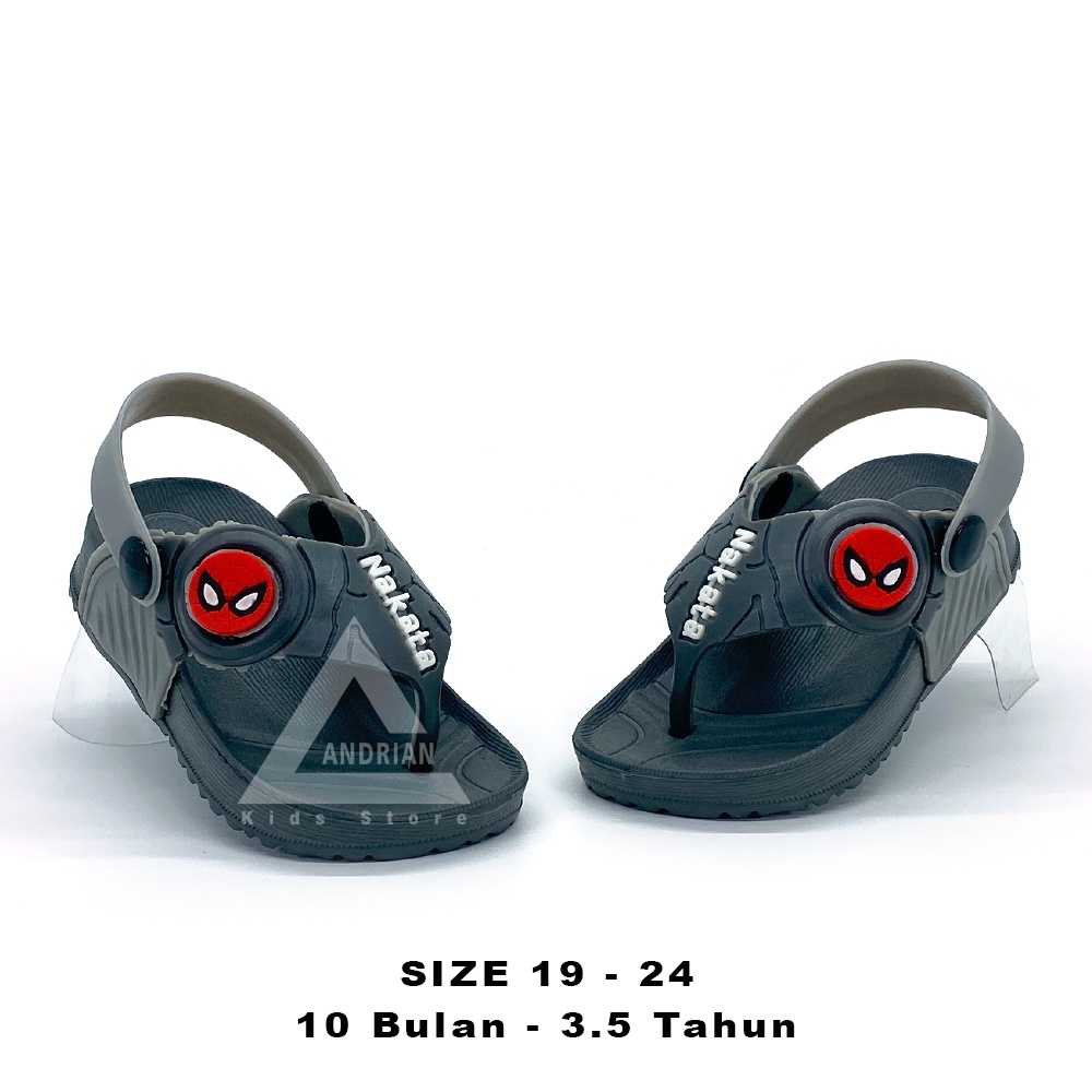 SANDAL ANAK LAKI-LAKI MODEL TERBARU TALI BELAKANG DENGAN MOTIF AVANGERS