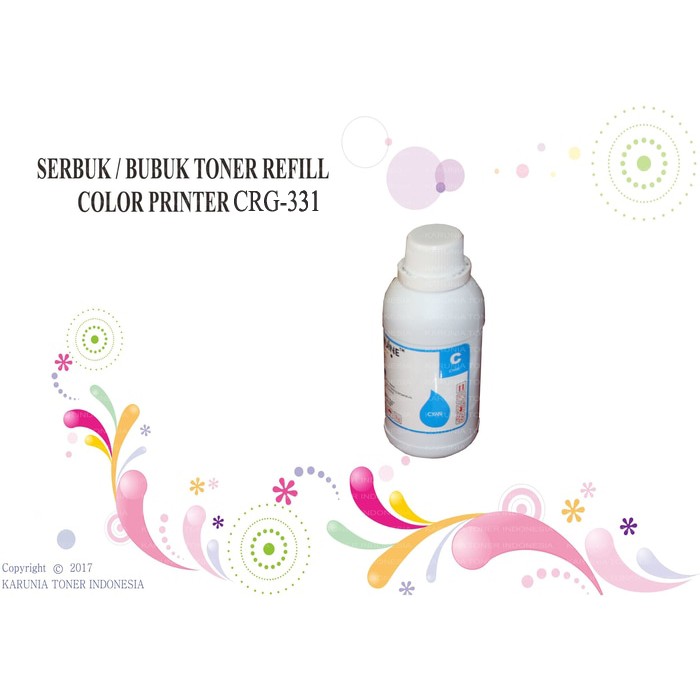 Serbuk Toner Reffil Color Canon CRG-331 131 731 LBP7110Cw LBP7100Cn MF8210Cn MF8230Cn MF8250Cn MF828