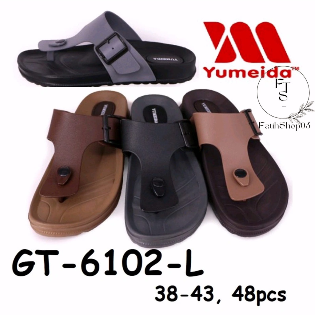 sandal jepit laki-laki gesper  yumeida GT6102L size 38-43 sandal laki-laki model terbaru