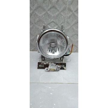 Lampu HD pesek crom lampu autopal Honda cb Gl mp Tiger crom kaca putih model autopal