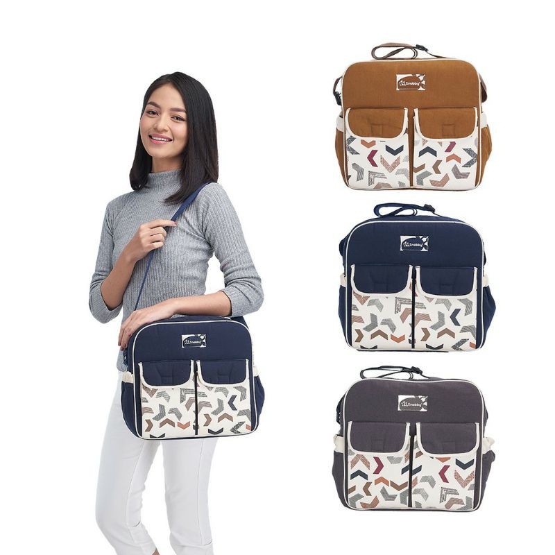 SNOBBY MURAH TAS BAYI MEDIUM SAKU KERUT ( TPT1673 / TPT5872 / TPT6272 ) SIMPLE LUCU TAS TREVELLING BAYI LINE / ARTSY / SUMMIT SERIES