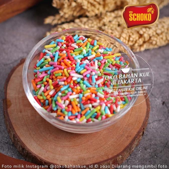 

Schoko Compound Choc Colour 100gr Meses Rainbow Mix Pelangi Sprinkle TERLARIS TERPERCAYA ORIGINAL