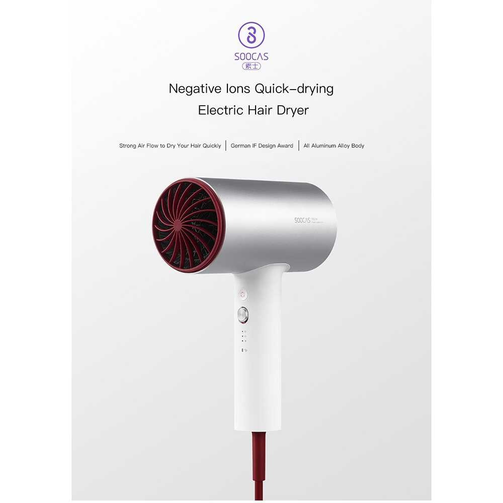 Xiaomi Mijia Soocas Hairdryer Pengering Rambut Alat Kecantikan Wanita Hair Dryer Kering Rambut