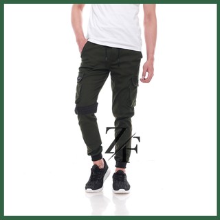 Celana Joger cargo army-cargo jogger unisex green army
