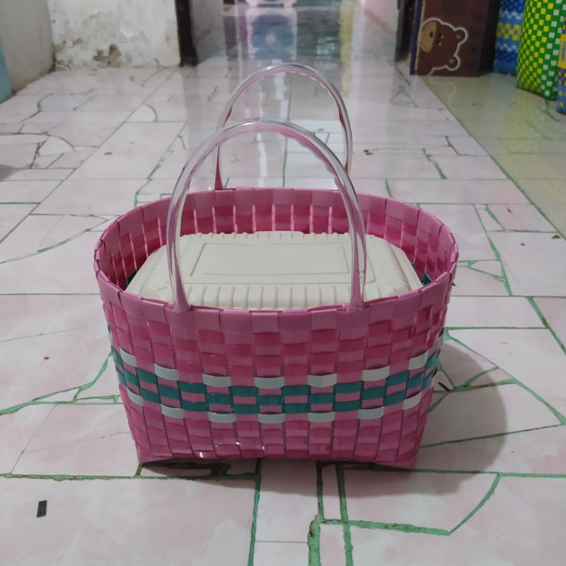 (Uk R7 mini) Tas Belanja/ Tas Souvenir/ Tas Anyaman/ tas selametan/ hampers/ tas cantik