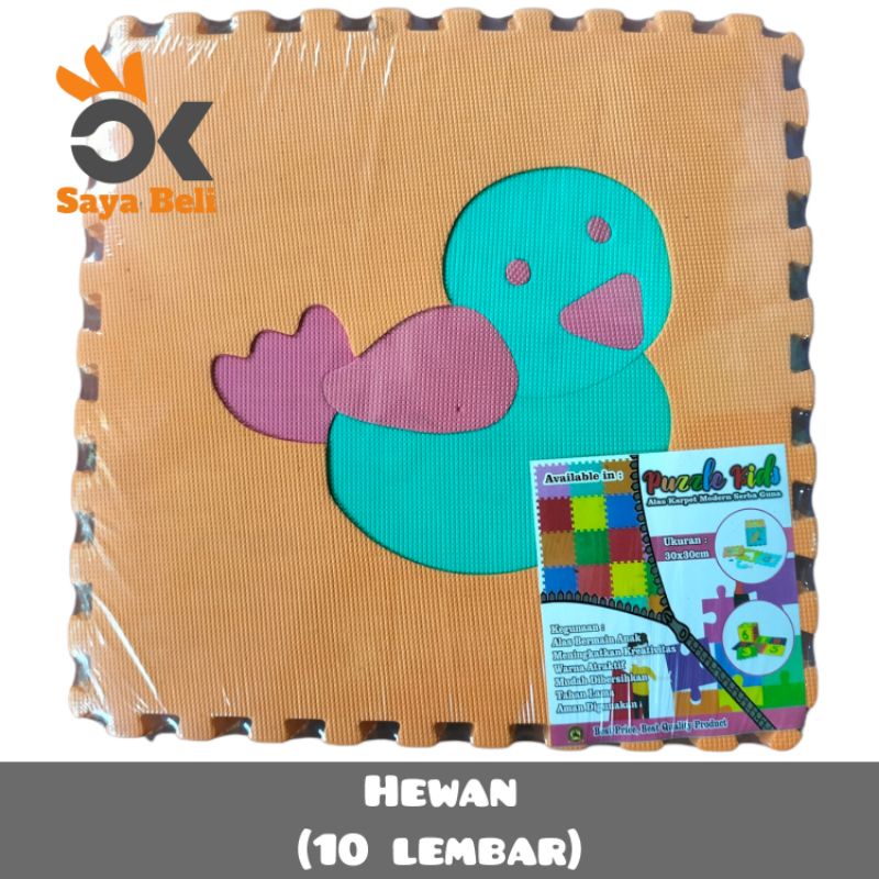 EVAMAT MATRAS/ PUZZLE KIDS EDUKASI TEBAL 30x30x1CM PUZLE ANAK/ LANTAI/ EVAMAT/ PLAYMAT/ MOTIF HURUF/ ABJAD/ ANGKA/ BUAH