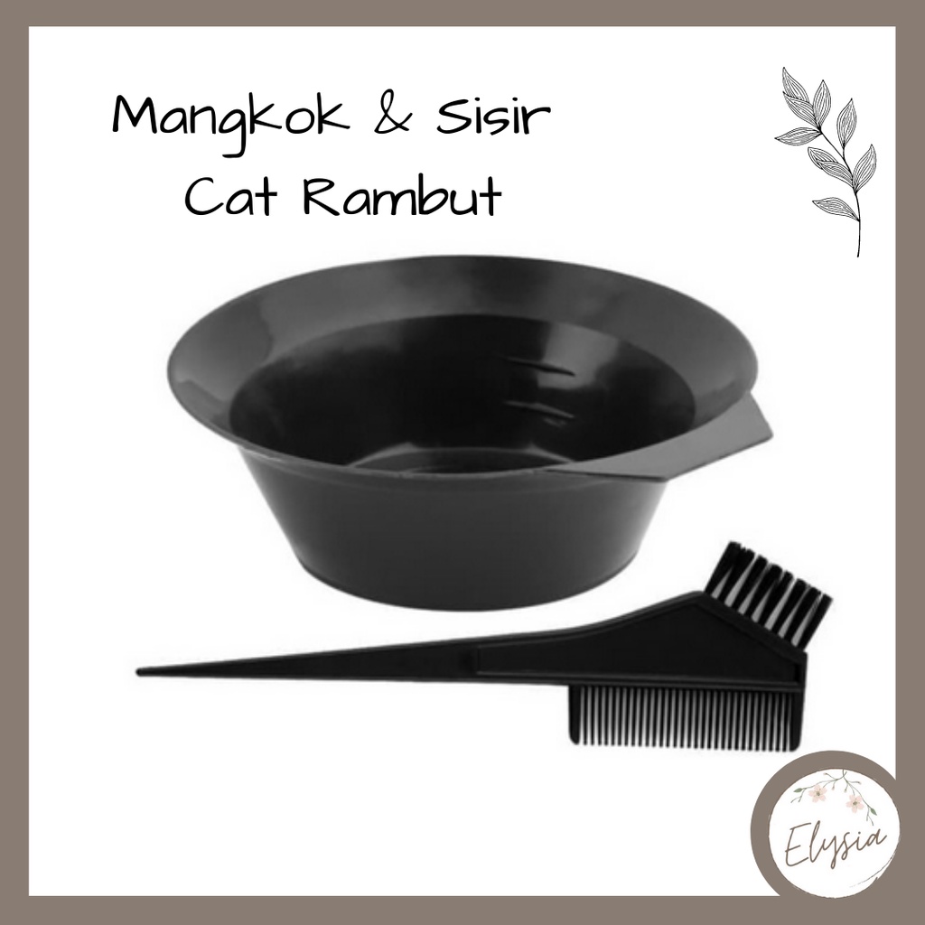 Mangkok/ Mangkuk dan Sisir Semir/ Cat/ Pewarna Rambut 2 in 1