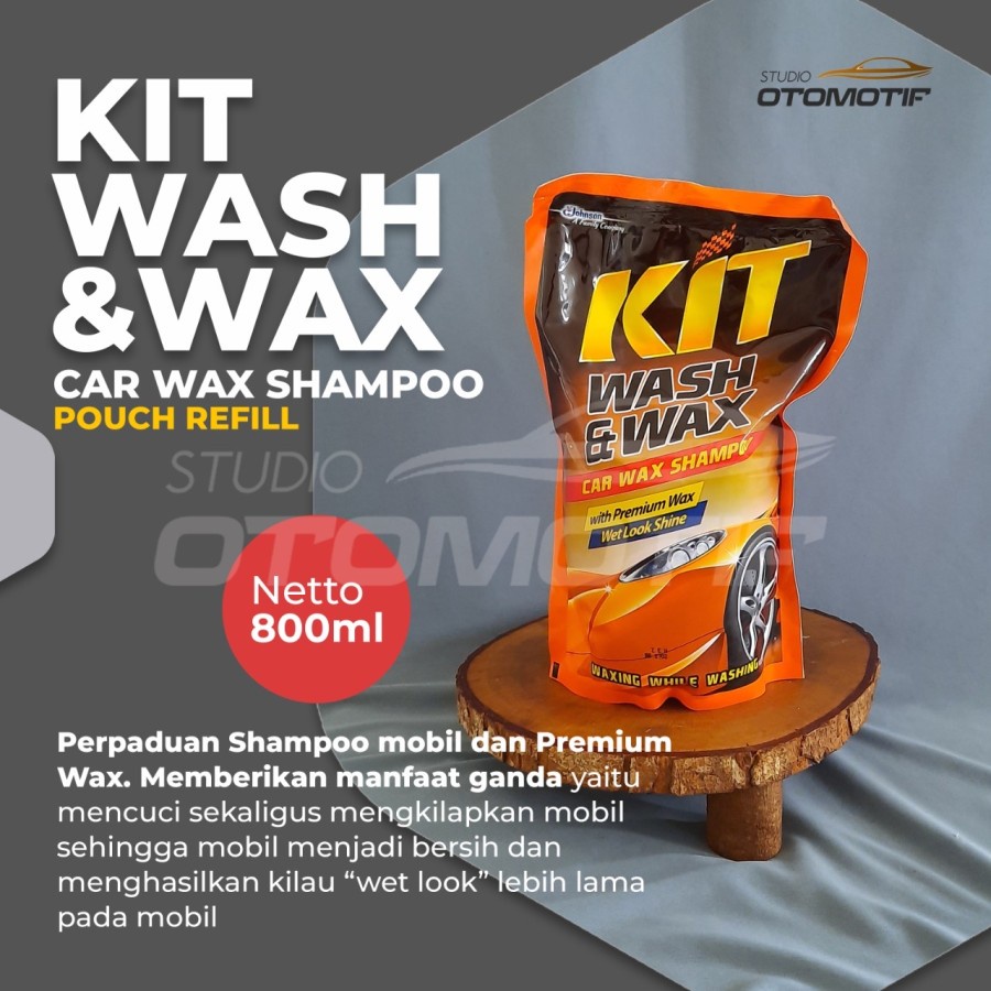 SHAMPOO PREMIUM KIT WASH WAX MOBIL MOTOR CAR SHAMPO POUCH 800ML