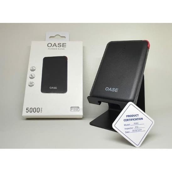 Oase Powerbank P05C 5.000 mAh Slim LED Original - Garansi Resmi