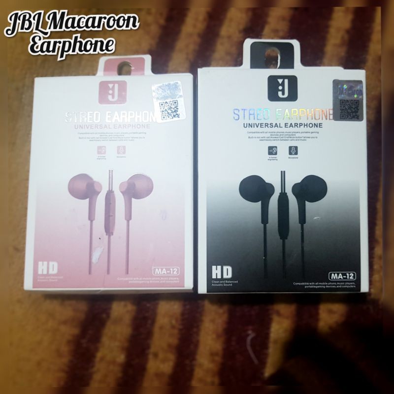 Headset JBL Macaroon Black Pink Kabel