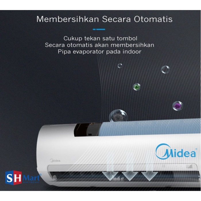 AC 1/2 PK NEW LOW WATT MIDEA MSFC-05CRN1 / MSFC05CRN1 - STANDART GARANSI RESMI (MEDAN)