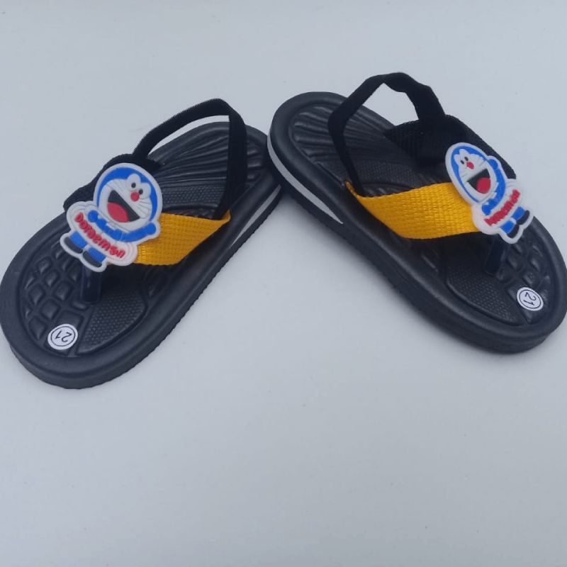 Sandal Jepit Anak Sendal Baby Tali Karet Doraemon