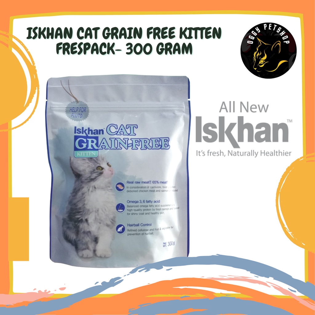 ISKHAN Cat Grain-Free KITTEN Makanan Anak Kucing Import Korea FRESHPACK 300 Gr