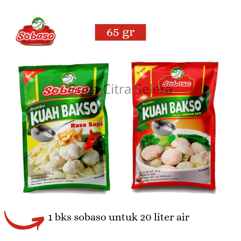 Bumbu Kuah Bakso Sumsum sapi Sobaso 65 gr