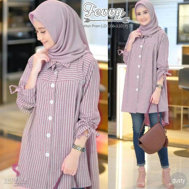 Fevvy Tunik Bahan Katun