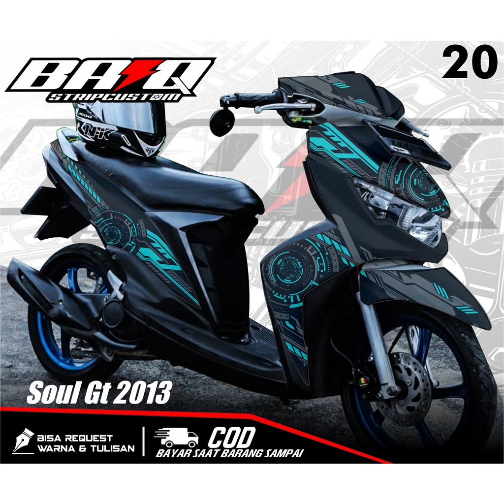 Decal MIO SOUL GT 2013 - Decal Variasi list Yamaha MIO SOUL TECHNO Full Body