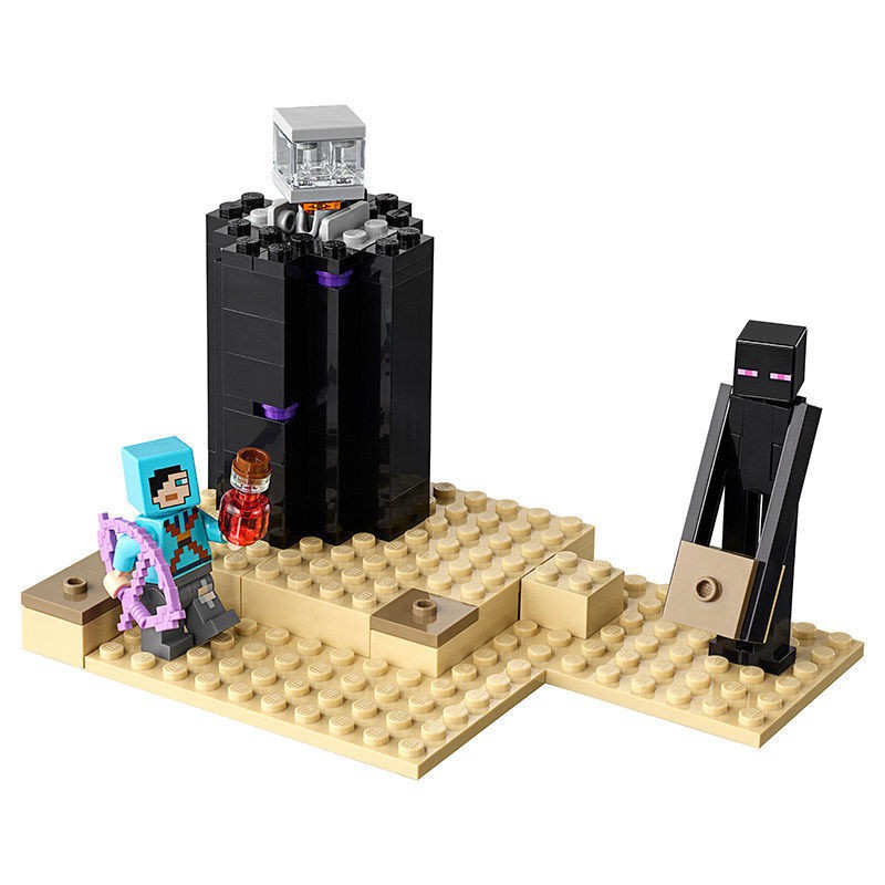 mainan balok bangun susun model lego bentuk minecraft ender dragon enderman untuk anak laki laki 21151