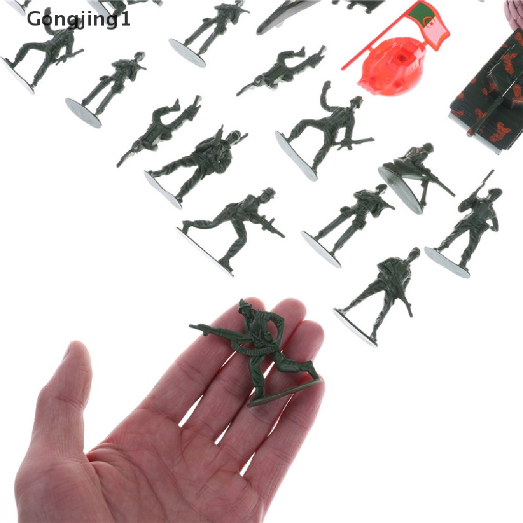 Gongjing1 21pcs / Set Mainan Action Figure Tentara Bahan Plastik Untuk Koleksi