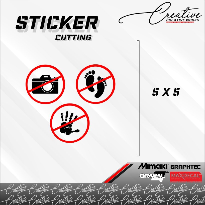 

Stiker Printing Cutting Dilarang Foto Nginjak Pegang Terlaris - Creative Works