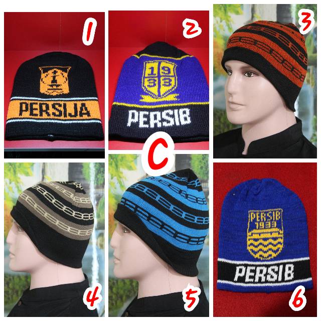 Kupluk persib rajut/wool bahan dingin (kode 07)