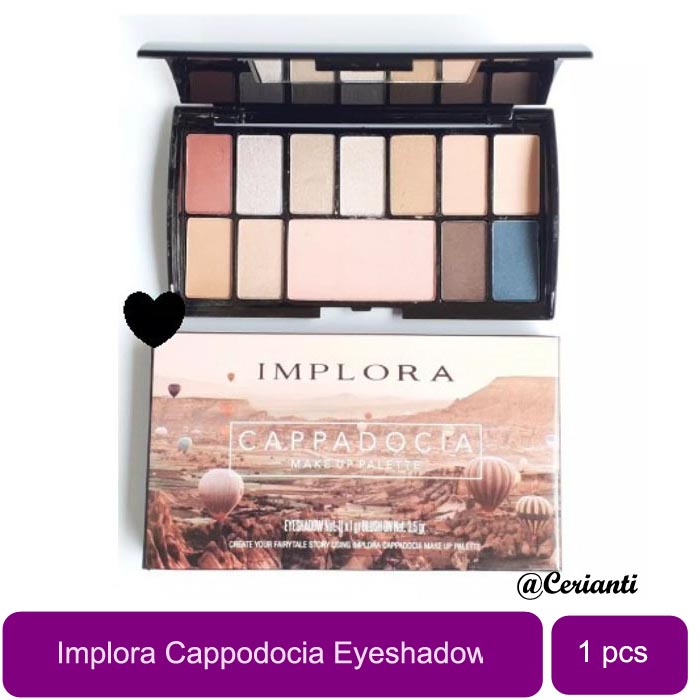 [12 COLOR] [EYESHADOW+BLUSH ON] IMPLORA Cappadocia Eyeshadow + Blush On CAPPADOCIA Palette_Cerianti