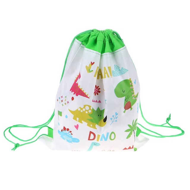 Tas serut dinosaurus ready drawstring bag dino goodie bag hadiah ulang tahun birthday hampers kado