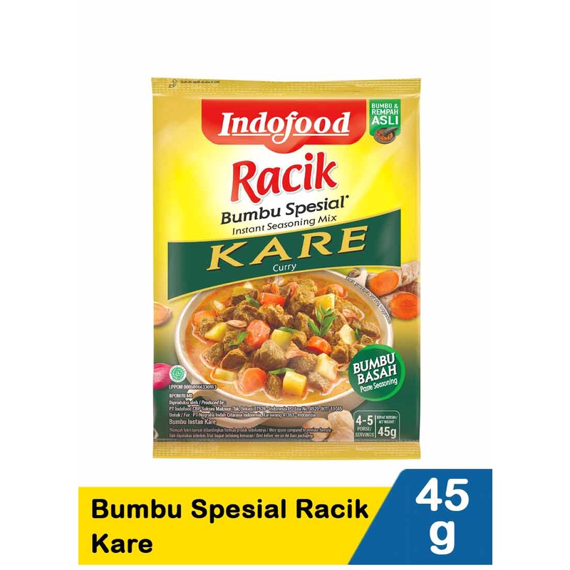 Bumbu Racik Spesial Indofood Soto Ayam Gulai Kare Opor Ayam Rendang 45 Gram