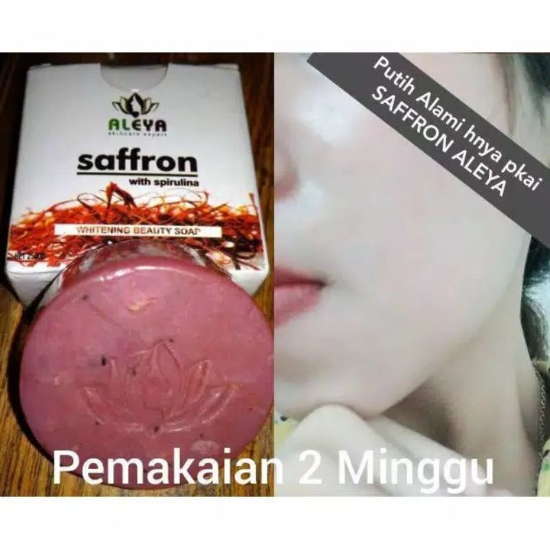 Sabun wajah saffron white spirulina aleya - Sabun safron useratu