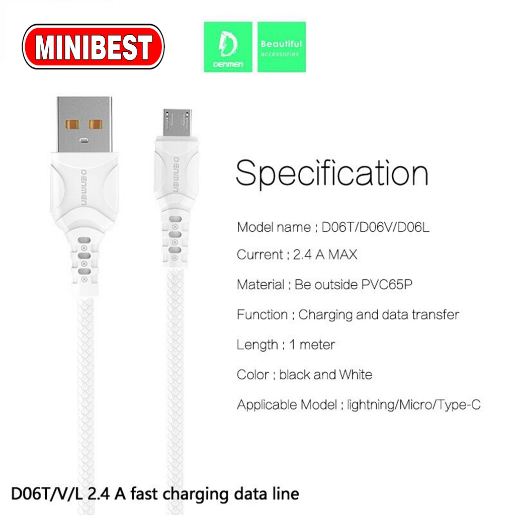 Kabel powerbank/usb cable/data cable for android &amp; lightning 2.1A original MQ