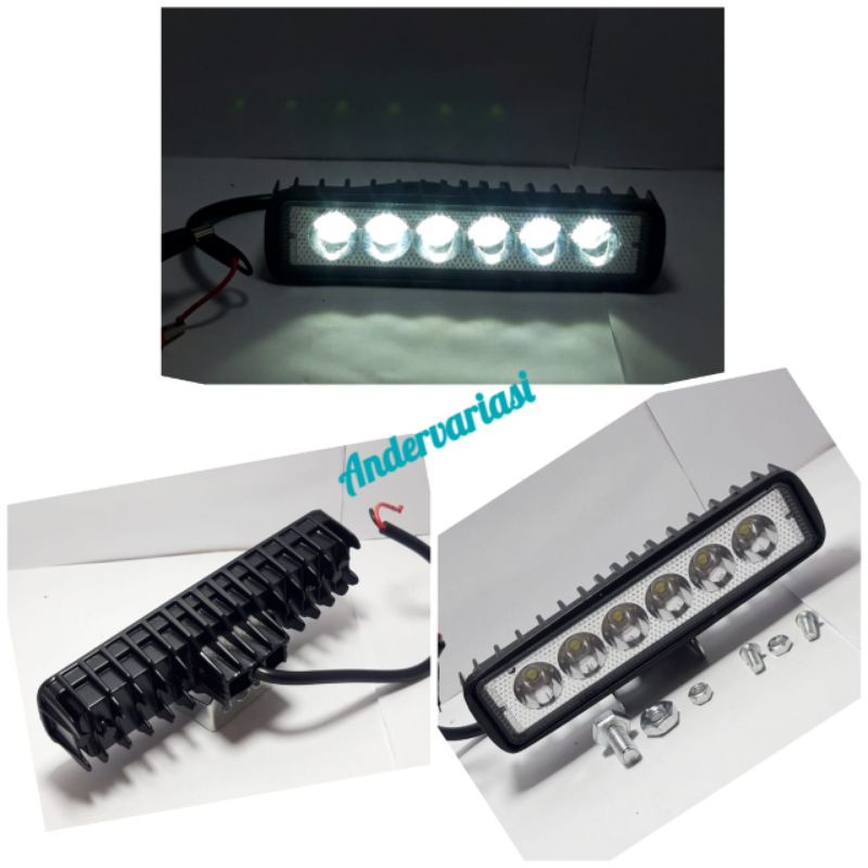 Lampu tembak sorot 6led cahaya putih volt /power DC 12 /6watt