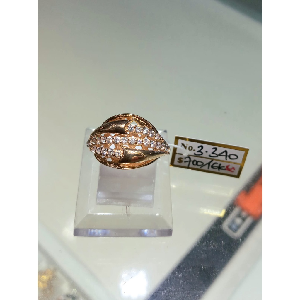 Cincin Emas Fashion Zircon Kadar 70% 3.34 Gram Size 10